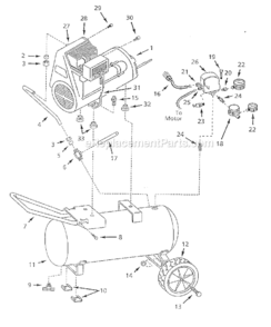 Page A Diagram and Parts List for WL602101  Campbell Hausfeld Compressor